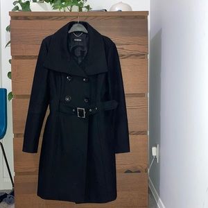 Guess Military-Style Wool Coat